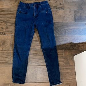 Dark blue stretch denim jeans
